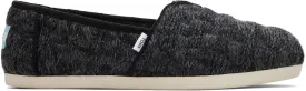 Toms Alpargata Black Faux Fur Womens Espadrilles Slipons Shoes
