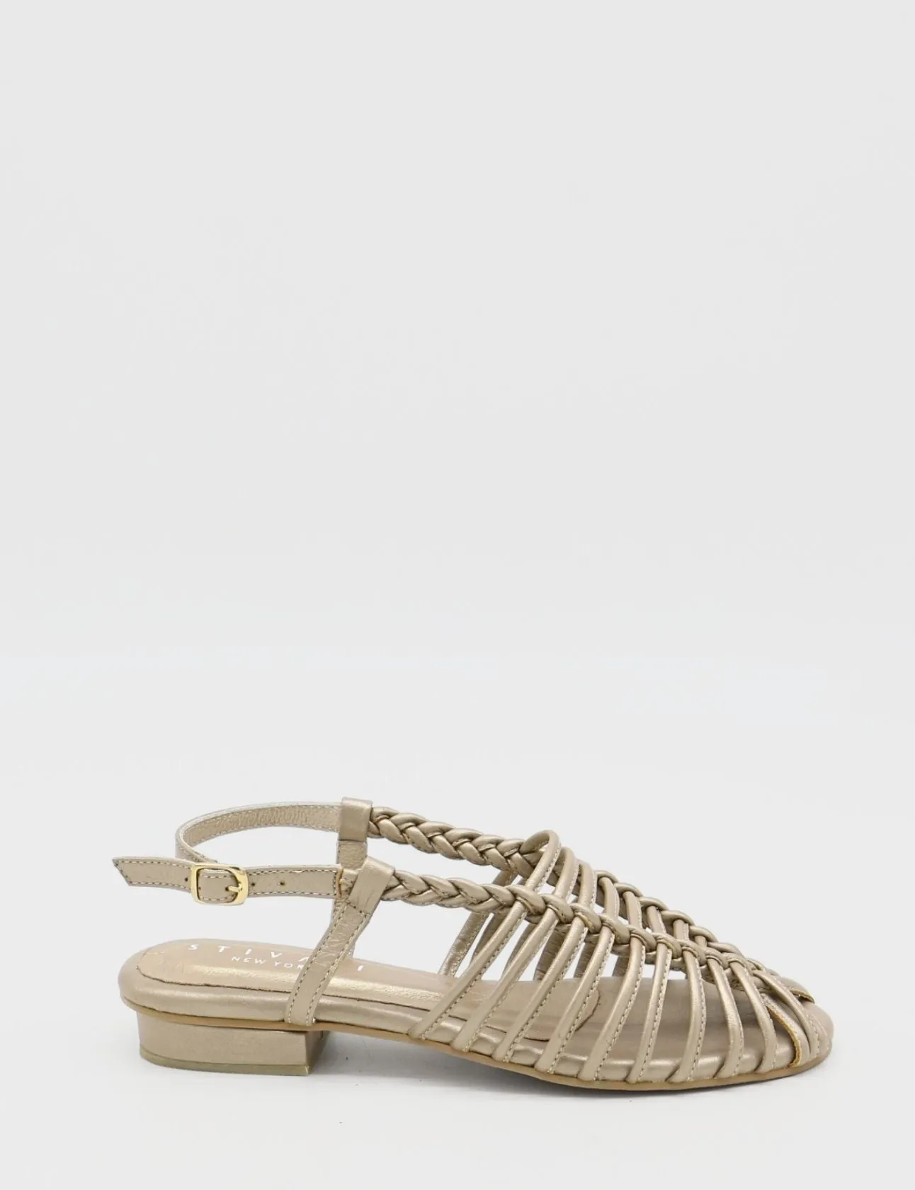Troya braided crochet sandals in gold leather womens shoes