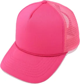 Trucker Hat Mesh Cap Solid Colors Lightweight with Adjustable Strap Small Braid