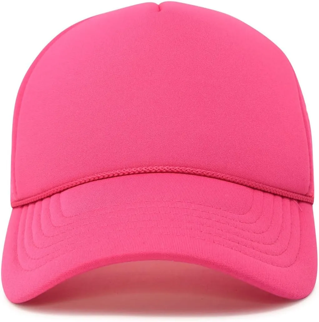 Trucker Hat Mesh Cap Solid Colors Lightweight with Adjustable Strap Small Braid