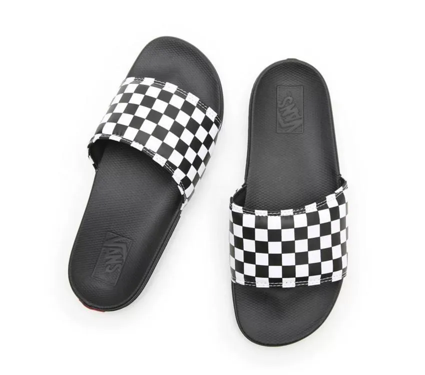 VANS La Costa Slide-Ons - (Checkerboard) True White/Black