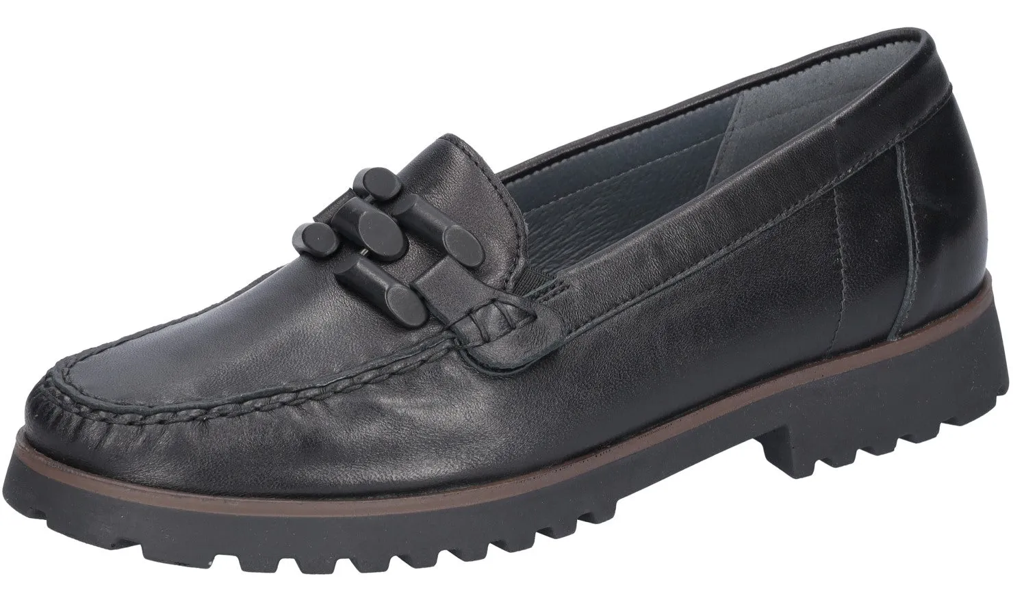 Waldlaufer Ladies Flexi Sole Trim Front Loafer